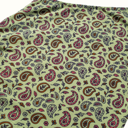 LILY PAISLEY ONE SHOULDER TOP - GREEN