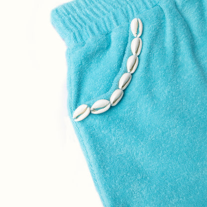 BAY POCKET SHELL SHORTS - OCEAN BLUE