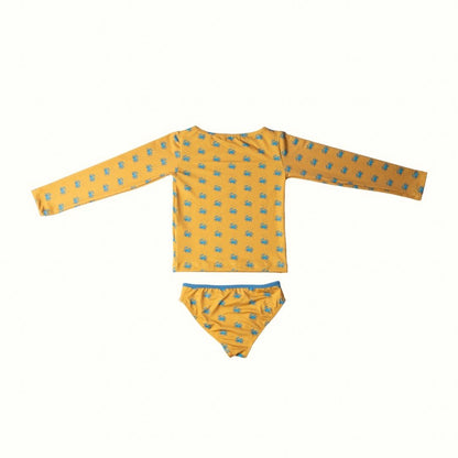 LULU CRAB LONG SLEEVES BIKINI SET - BISCUIT