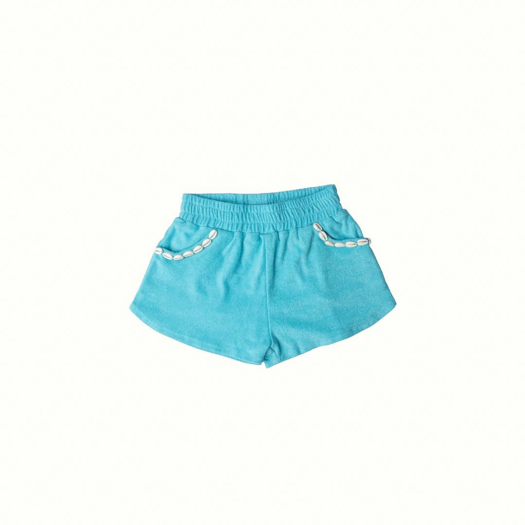 BAY POCKET SHELL SHORTS - OCEAN BLUE