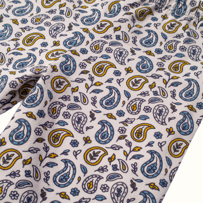 SUNNY PAISLEY FLARE PANTS - GREY