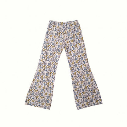 SUNNY PAISLEY FLARE PANTS - GREY