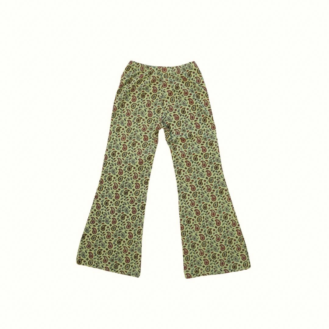 SUNNY PAISLEY FLARE PANTS - GREEN