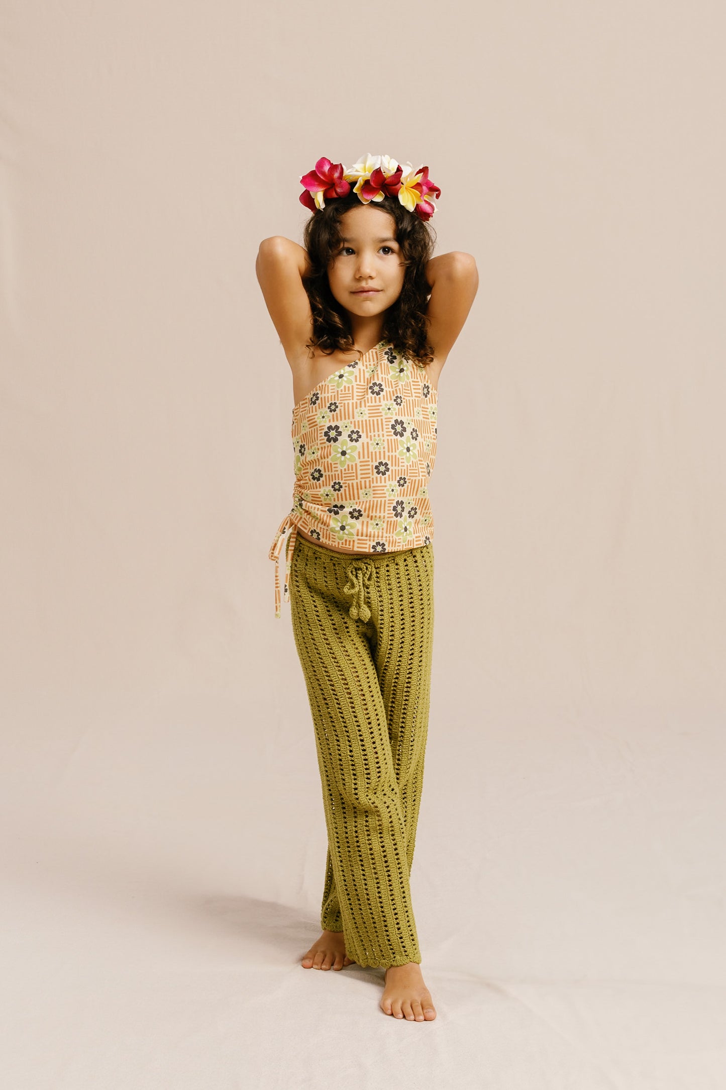 JUNE CROCHET LONG PANTS - KHAKI - nikasgotsoul