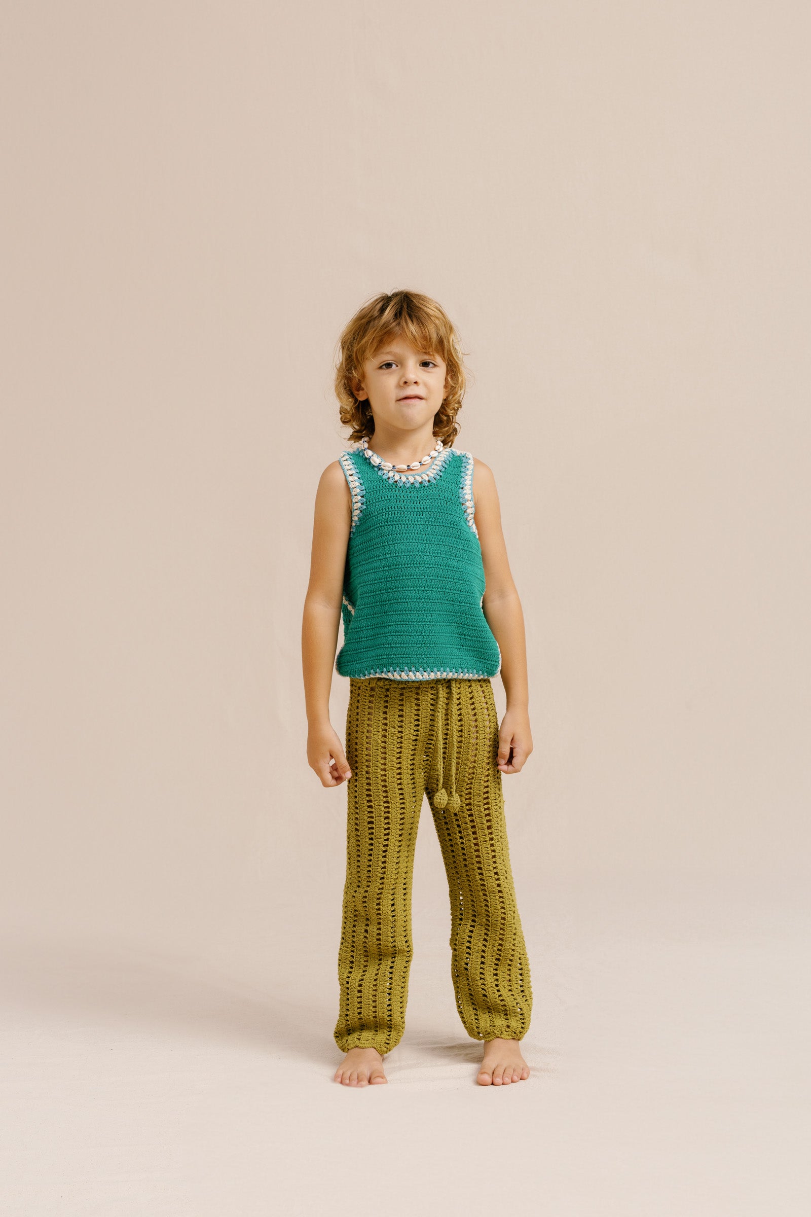 JUNE CROCHET LONG PANTS - KHAKI - nikasgotsoul