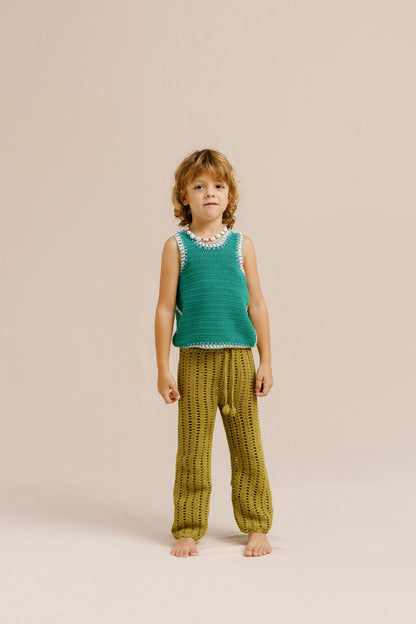 JUNE CROCHET LONG PANTS - KHAKI - nikasgotsoul