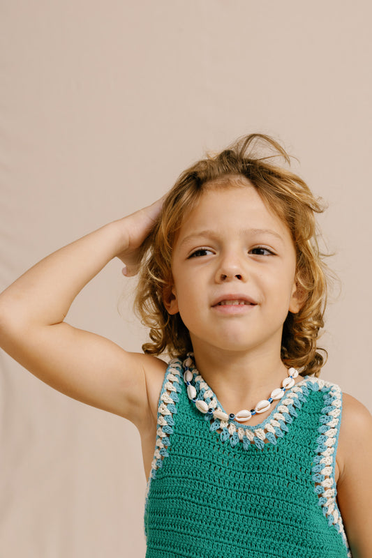 SANTI CROCHET RUNNING TOP HANDMADE - TOSCA - nikasgotsoul