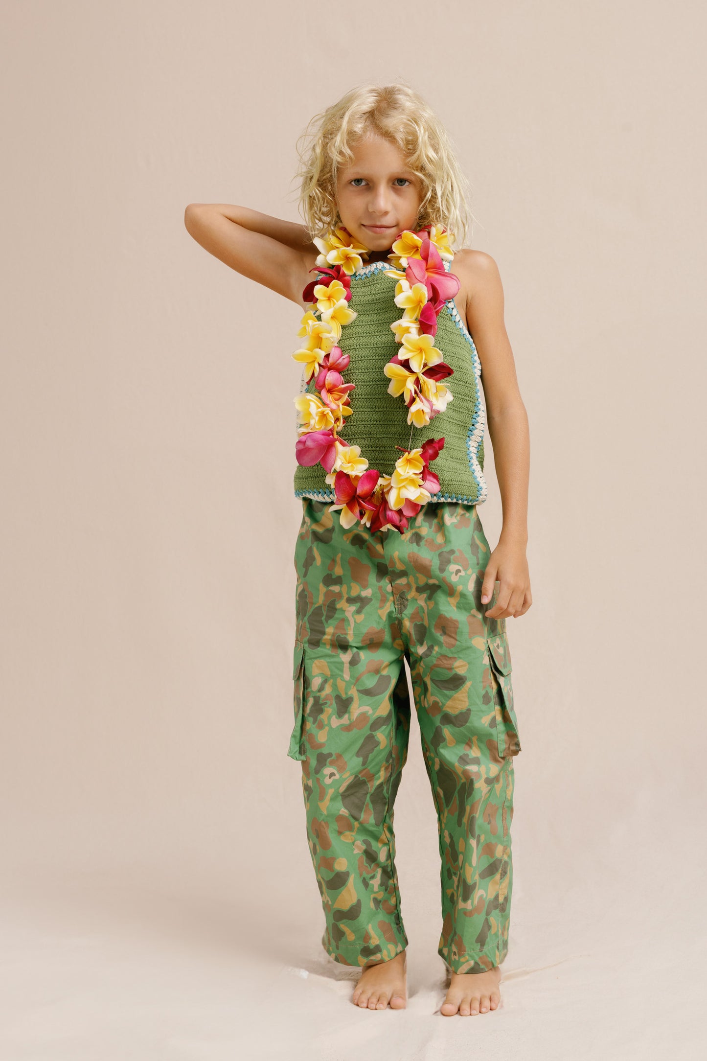 CAMO BAGGY PANTS - KHAKI GREEN - nikasgotsoul