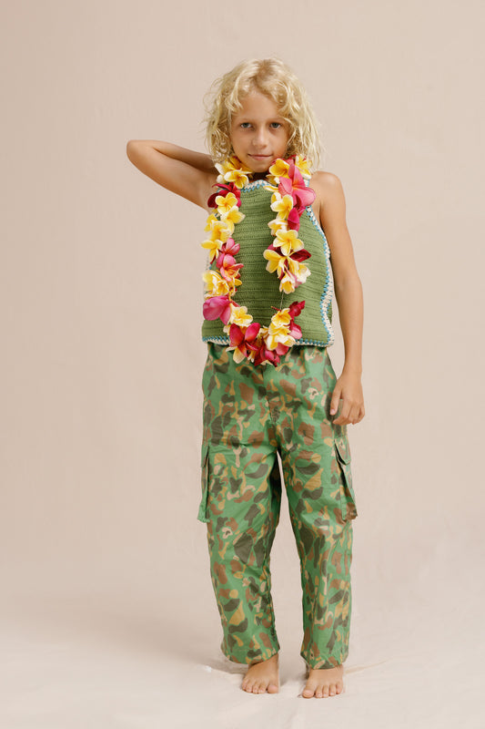 CAMO BAGGY PANTS - KHAKI GREEN - nikasgotsoul