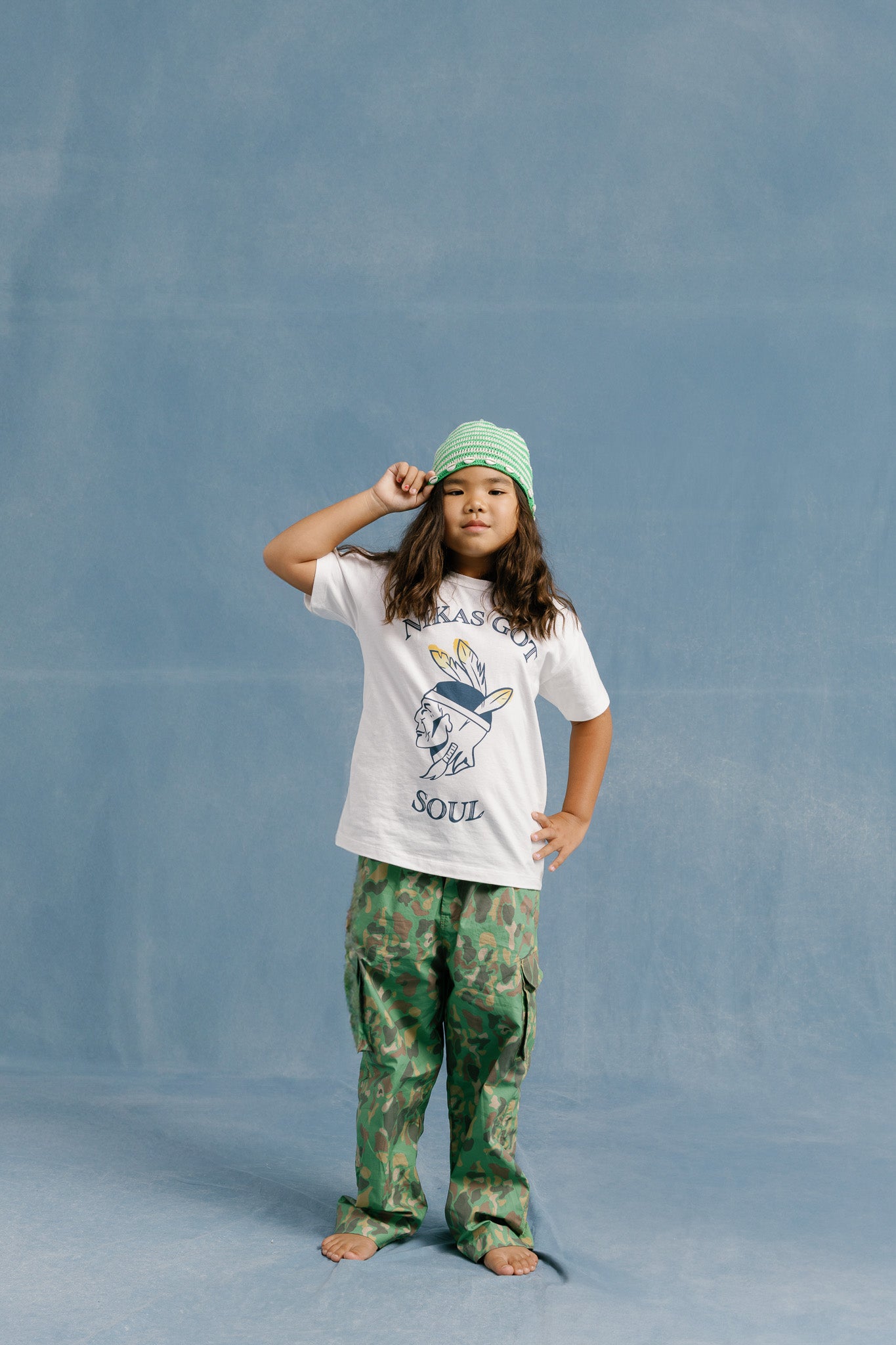 CAMO BAGGY PANTS - KHAKI GREEN - nikasgotsoul