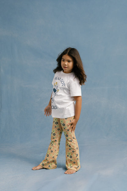 SUNNY RETRO FLARE PANTS - PASTEL ORANGE - nikasgotsoul