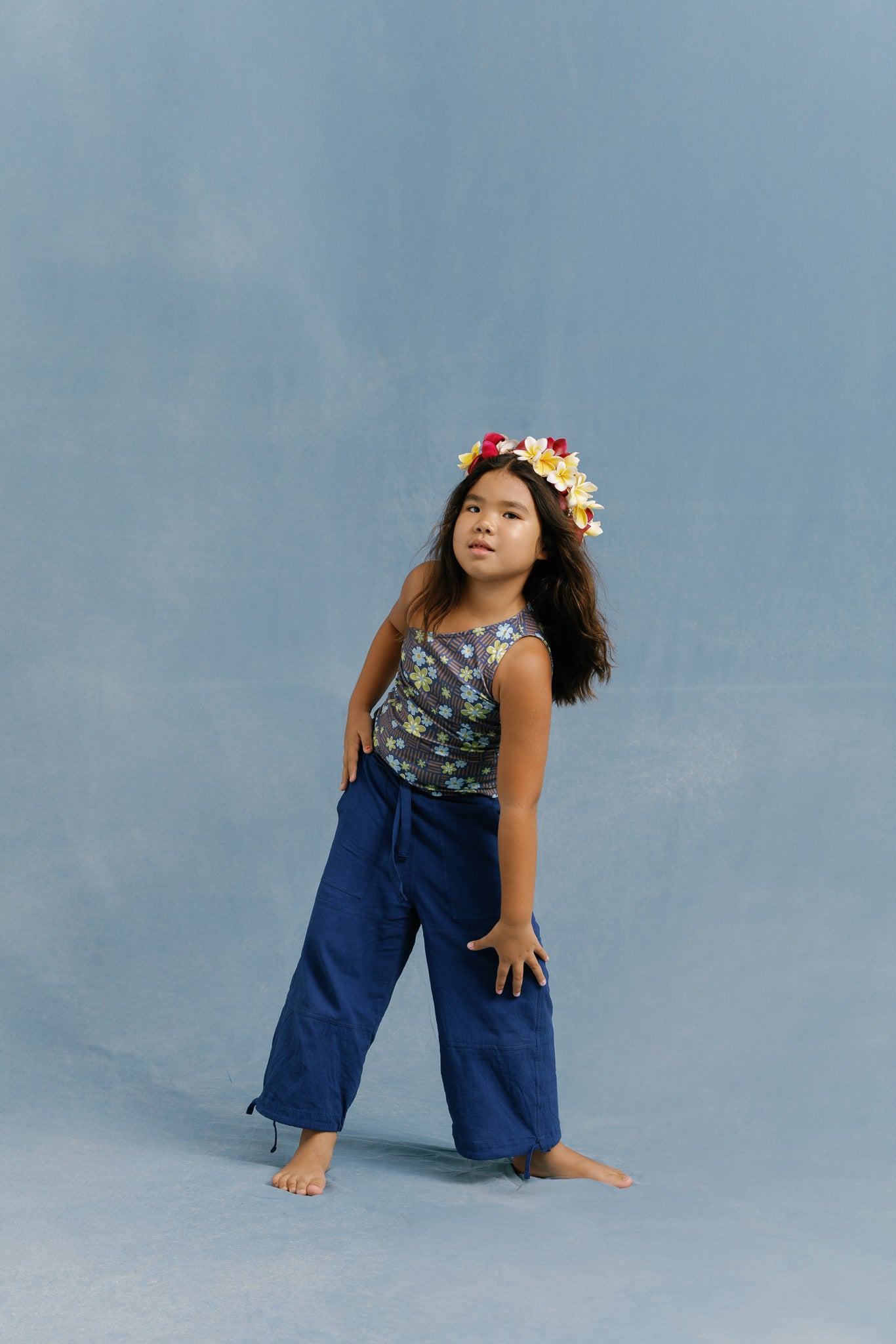 LILY RETRO ONE SHOULDER TOP - NAVY - nikasgotsoul