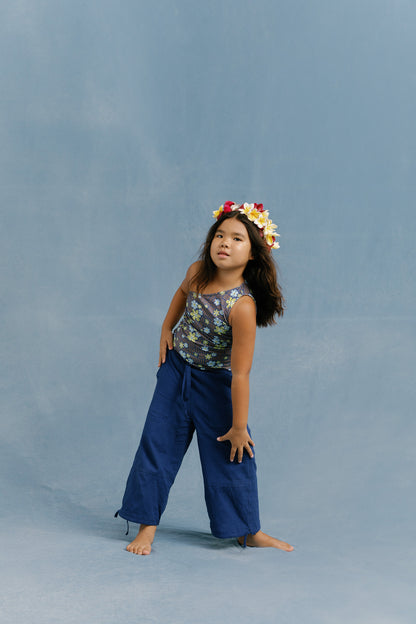 LILY RETRO ONE SHOULDER TOP - NAVY - nikasgotsoul