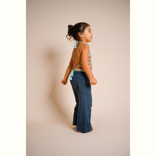 PICNIC SLUB COTTON PANTS NAVY BLUE - nikasgotsoul