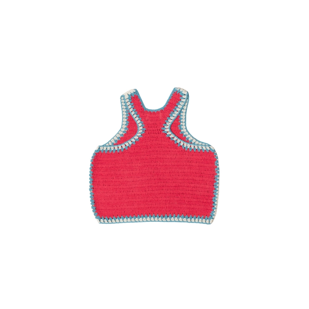 SANTI CROCHET RUNNING TOP HANDMADE - LYCHEE PINK - nikasgotsoul