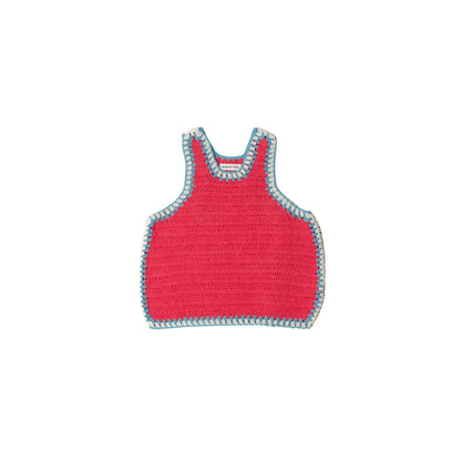 SANTI CROCHET RUNNING TOP HANDMADE - LYCHEE PINK - nikasgotsoul
