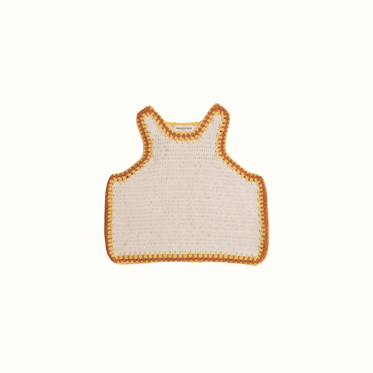 SANTI CROCHET RUNNING TOP HANDMADE - OFF-WHITE - nikasgotsoul