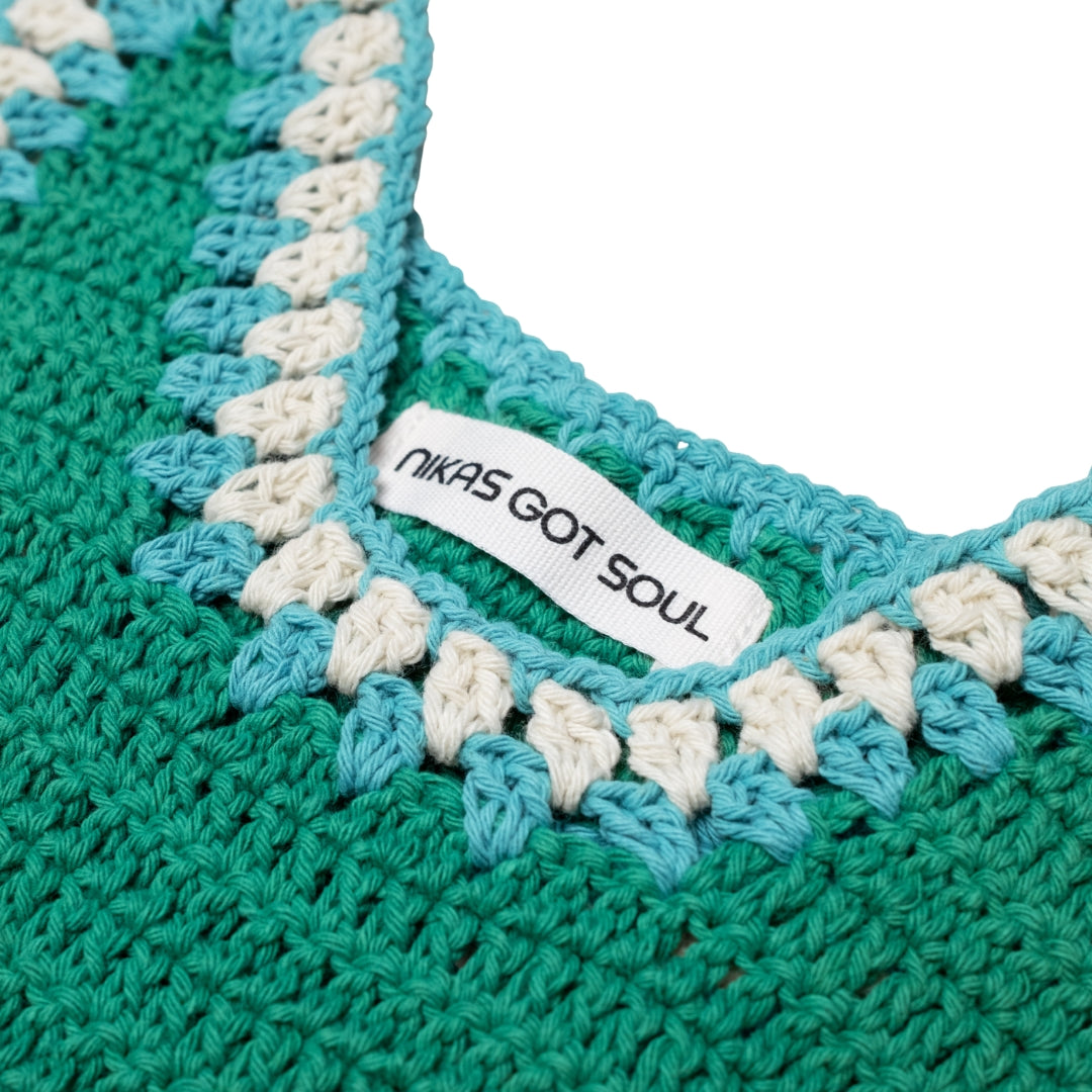SANTI CROCHET RUNNING TOP HANDMADE - TOSCA - nikasgotsoul
