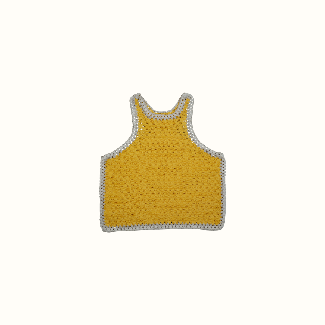 SANTI CROCHET RUNNING TOP HANDMADE - YELLOW - nikasgotsoul