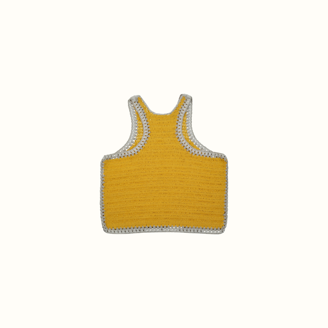 SANTI CROCHET RUNNING TOP HANDMADE - YELLOW - nikasgotsoul