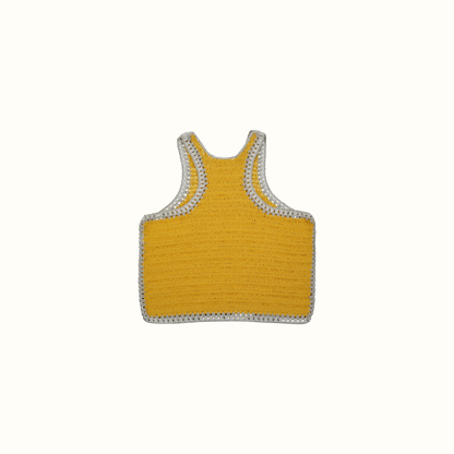 SANTI CROCHET RUNNING TOP HANDMADE - YELLOW - nikasgotsoul
