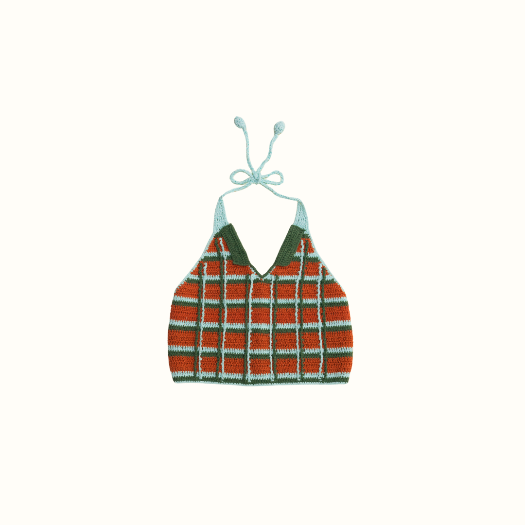 SUMMER BEACH CROCHET TOP MINT - nikasgotsoul