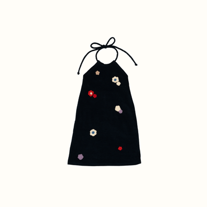 SUMMER PARTY TERRY FLOWER DRESS NAVY - nikasgotsoul