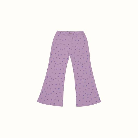 SUNNY DOTS FLARE PANTS PURPLE - nikasgotsoul