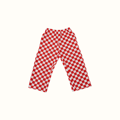 SWAY CHECK PANTS RED - nikasgotsoul